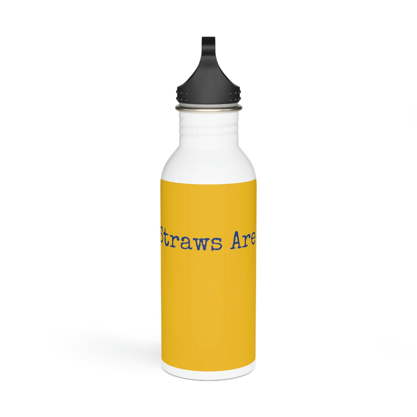 Stainless Steel Water Bottle - Print String Yellow