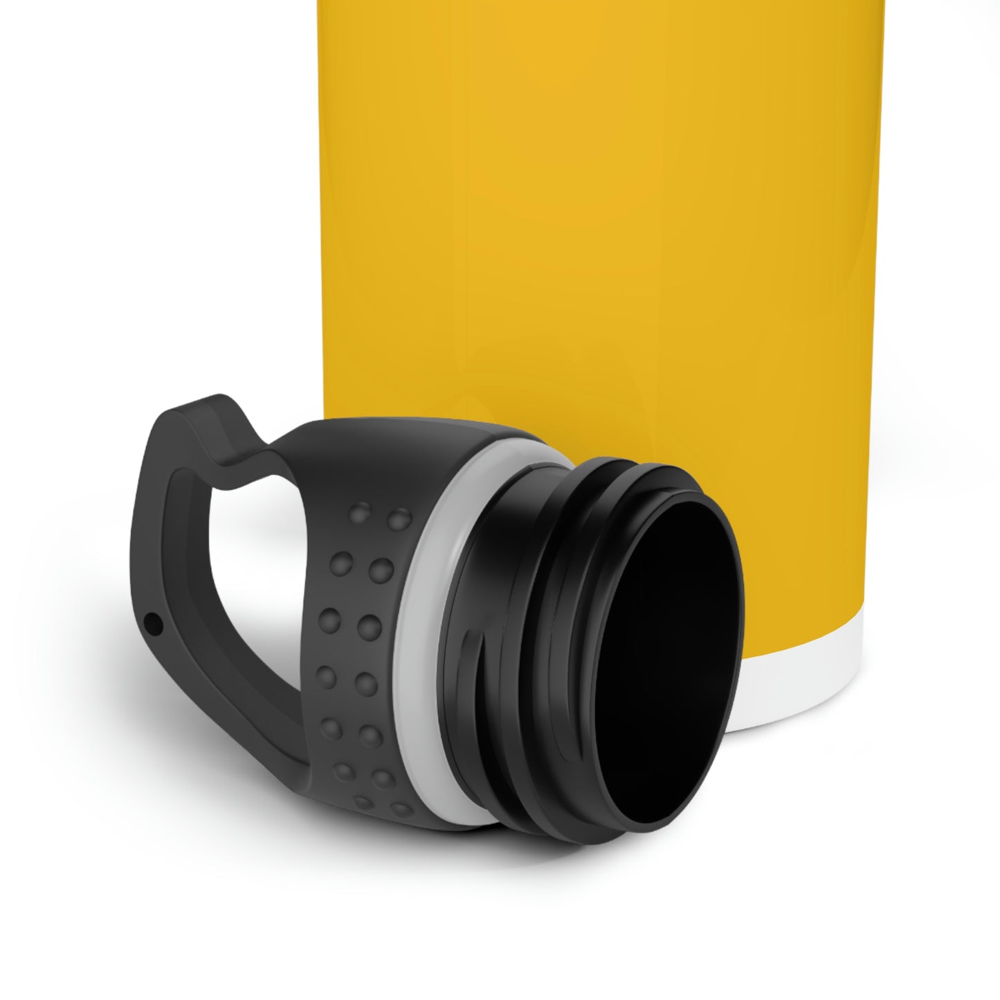 Stainless Steel Water Bottle - Print String Yellow