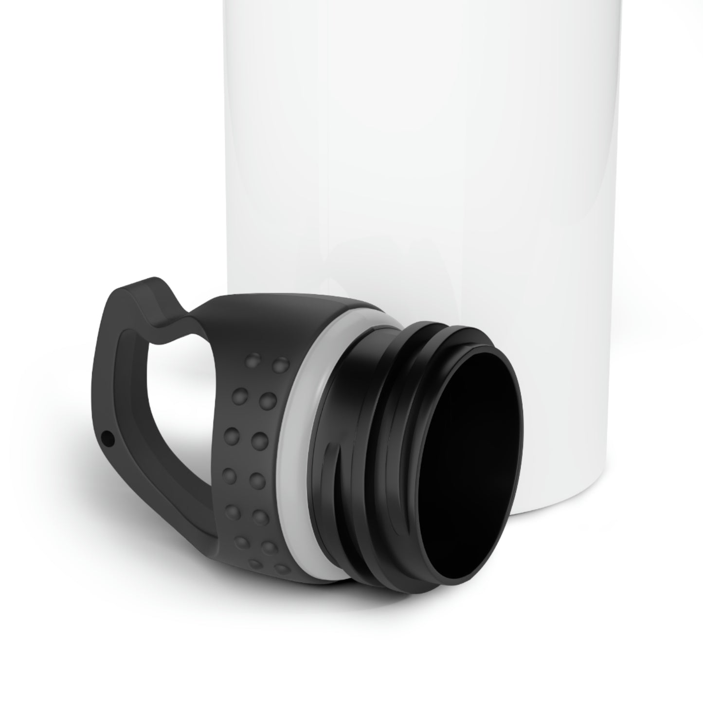 Stainless Steel Water Bottle - Print String White