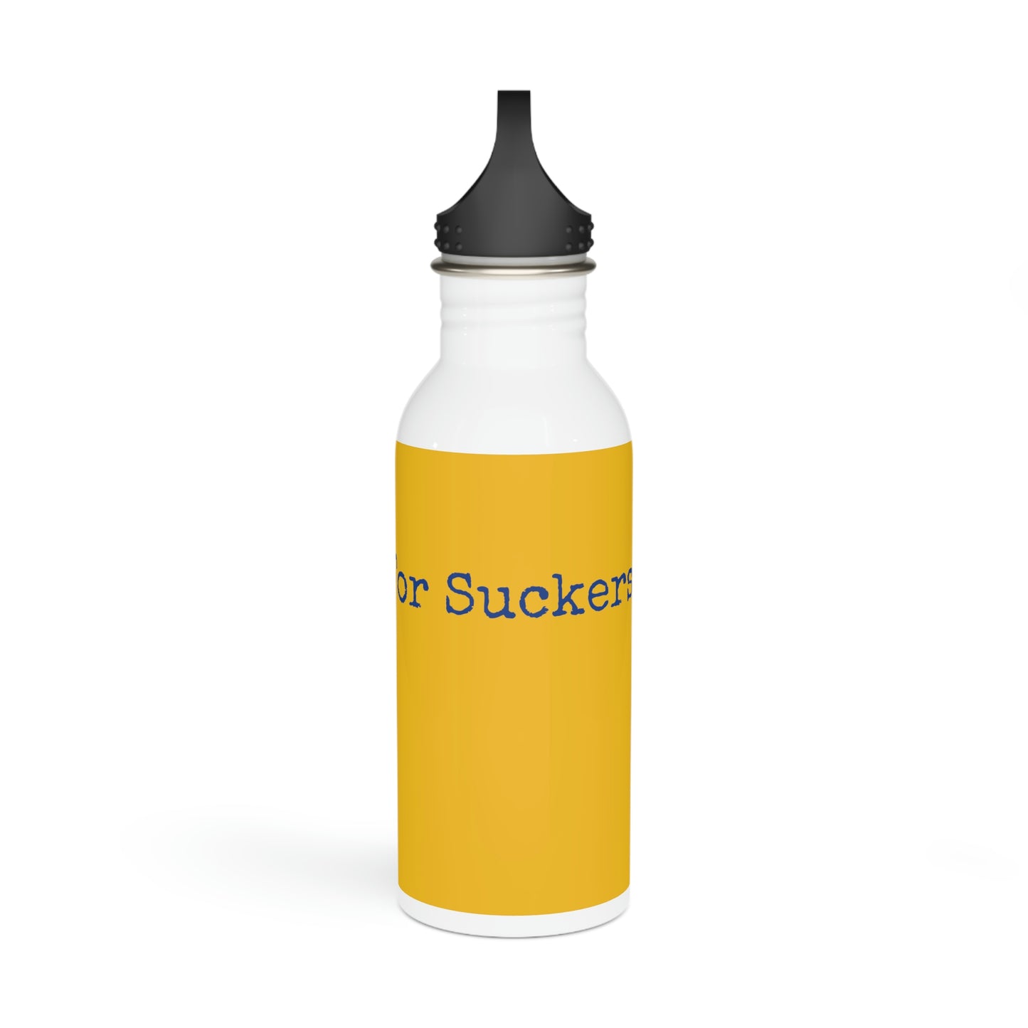 Stainless Steel Water Bottle - Print String Yellow