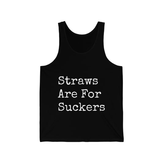 Unisex Jersey Tank - Print with White Lettering
