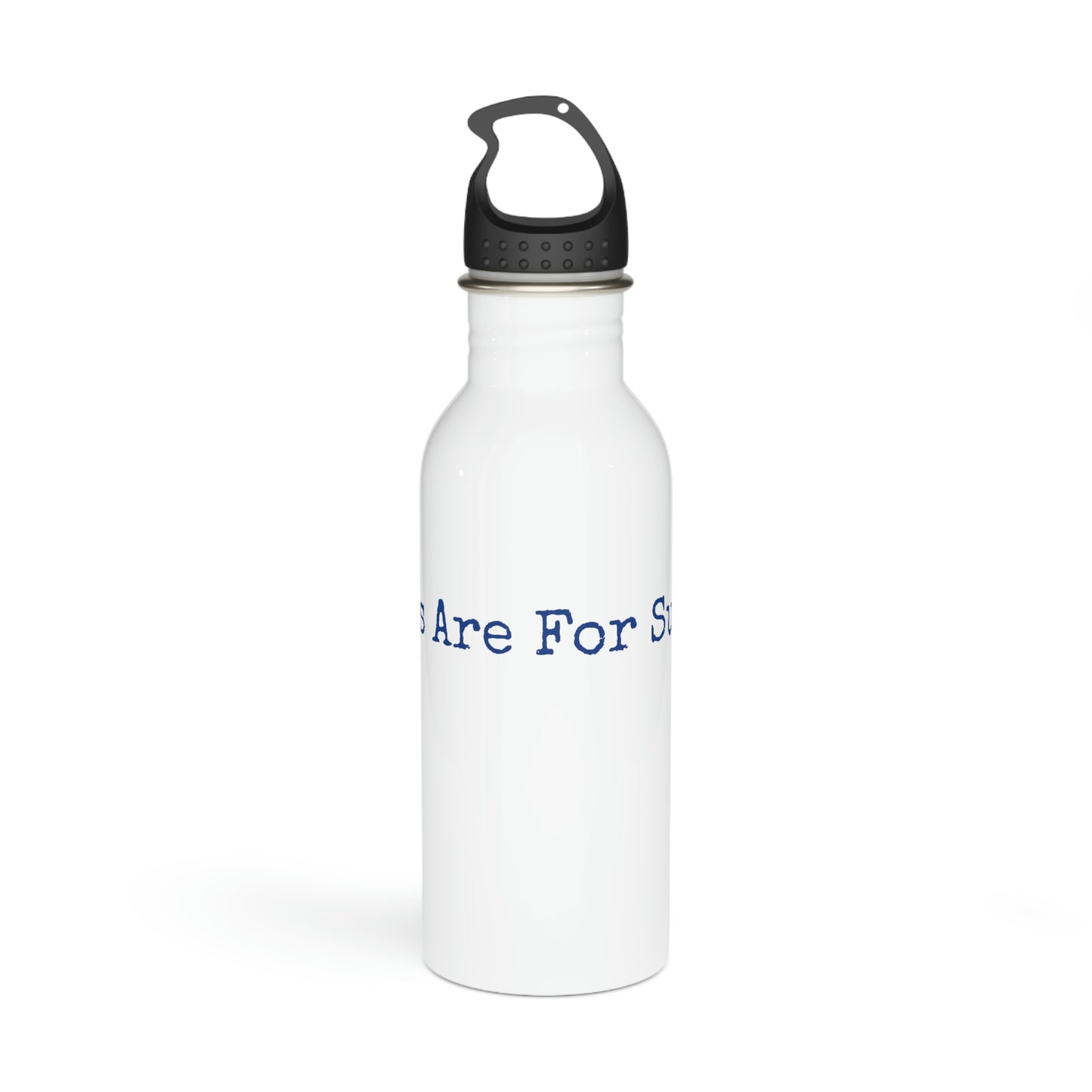 Stainless Steel Water Bottle - Print String White