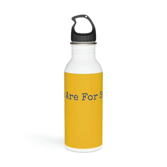 Stainless Steel Water Bottle - Print String Yellow