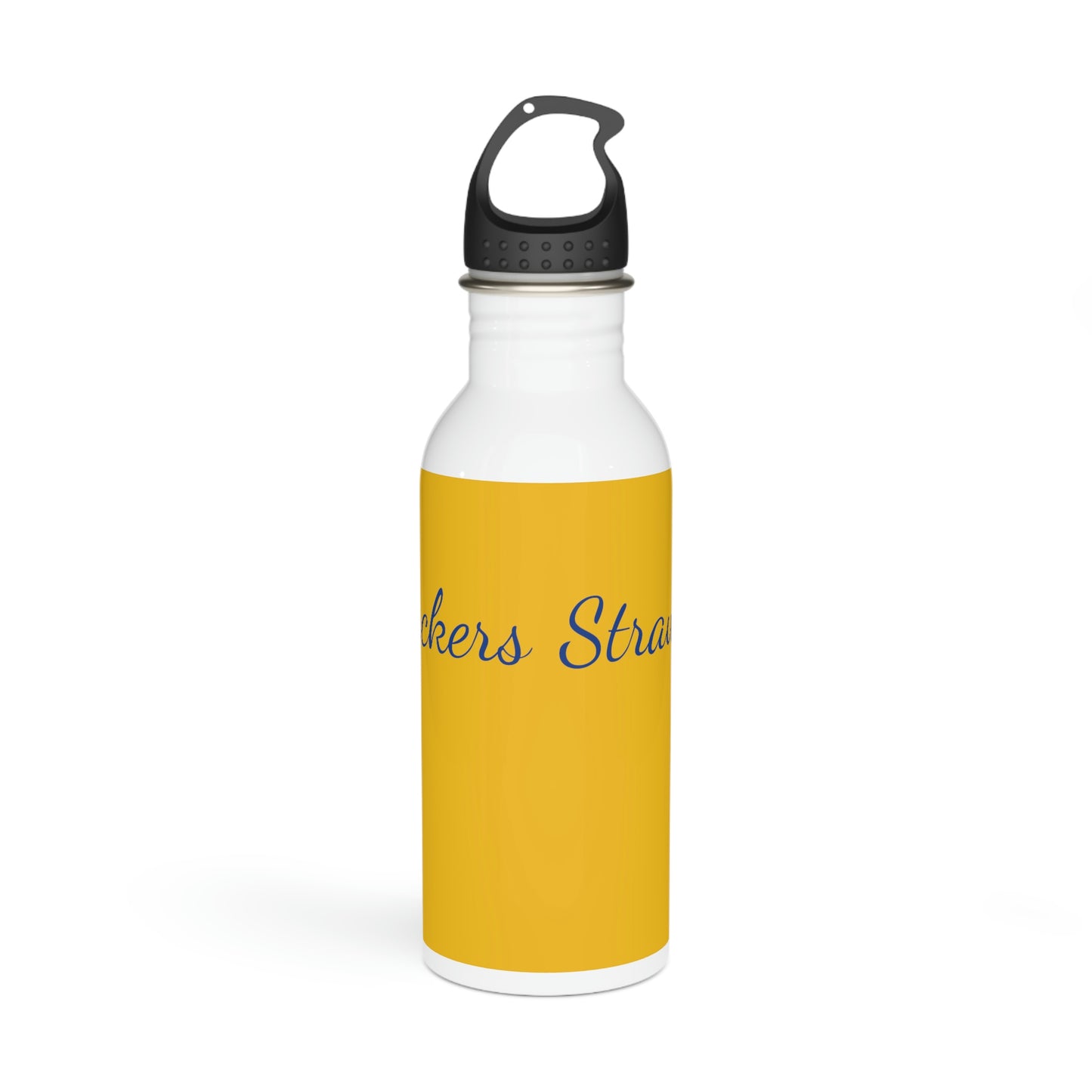 Stainless Steel Water Bottle - Stylized String Yellow