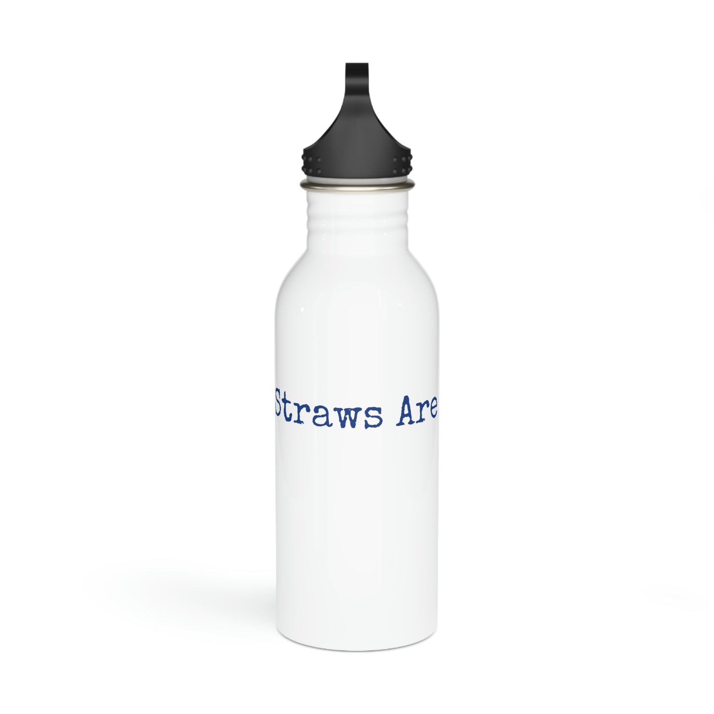 Stainless Steel Water Bottle - Print String White